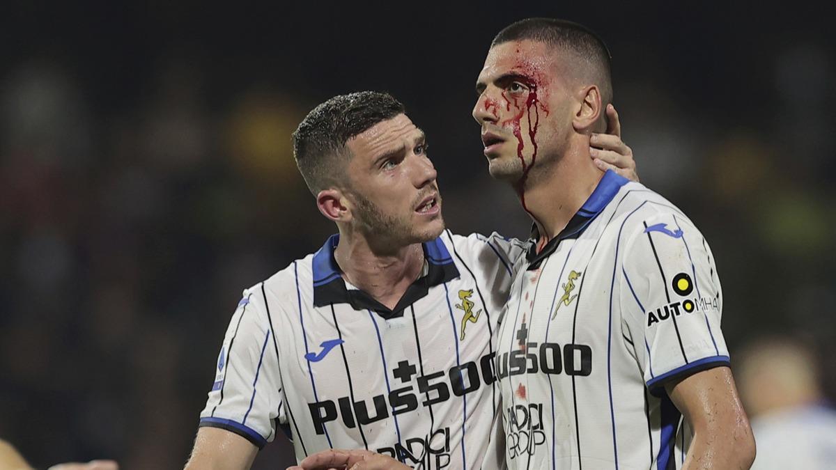 Salernitana-Atalanta manda Merih Demiral kanlar ierisinde kald! Maa devam edemedi...