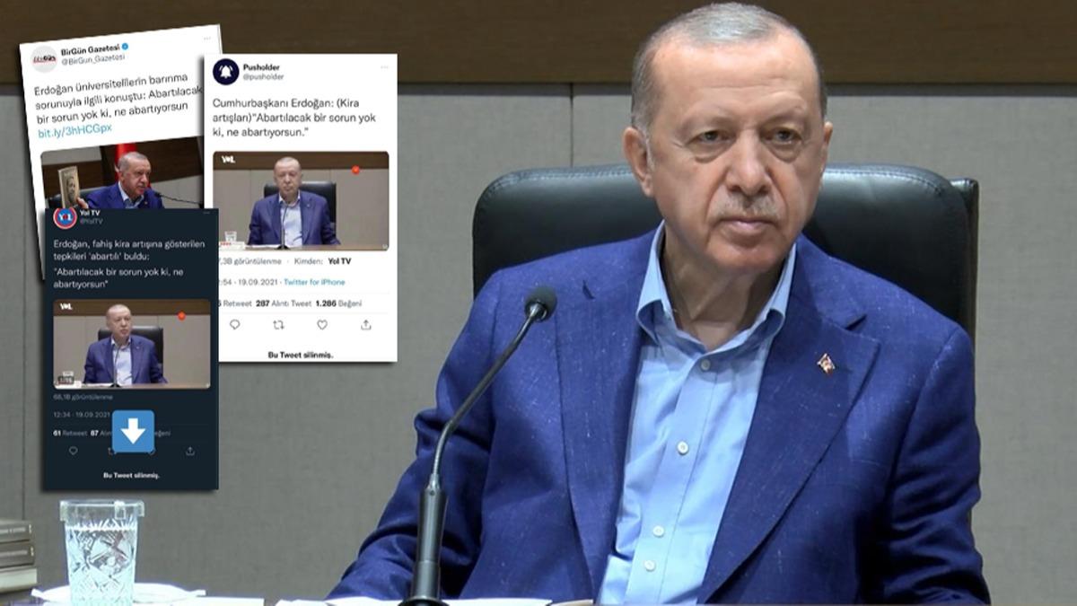 Kirli alg operasyonu! Bakan Erdoan'n aklamalarn arptarak servis ettiler!