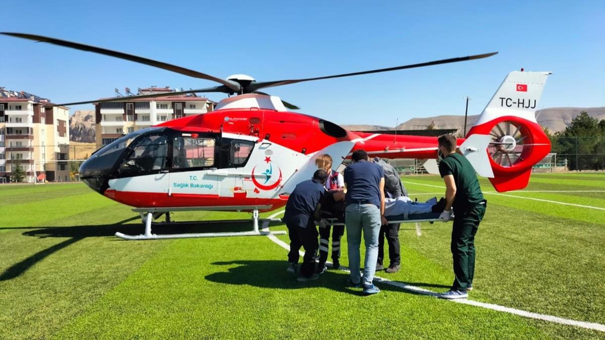 Ambulans helikopter ile sevk edildi, kalp krizi geirdii ortaya kt