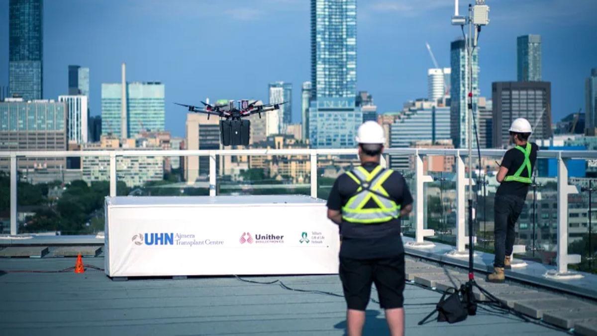 Hastaya nakledilecek akcier dnyada ilk kez drone ile tand