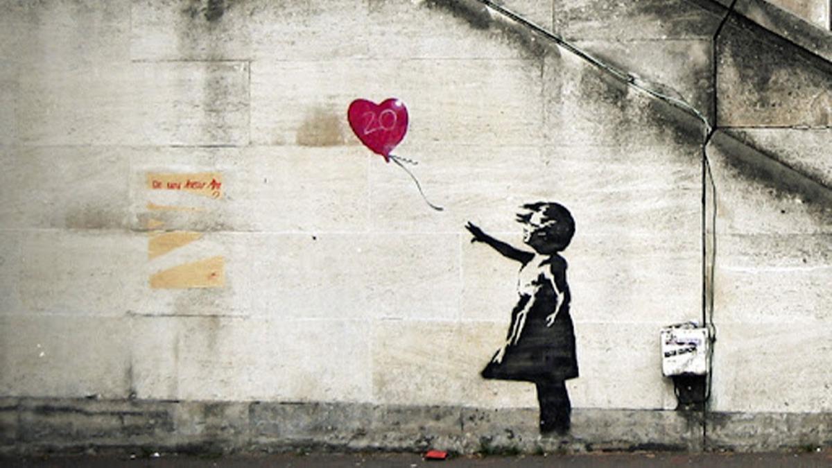 ngiliz sokak sanats Banksy'nin paralanan eseri 18,5 milyon sterline satld