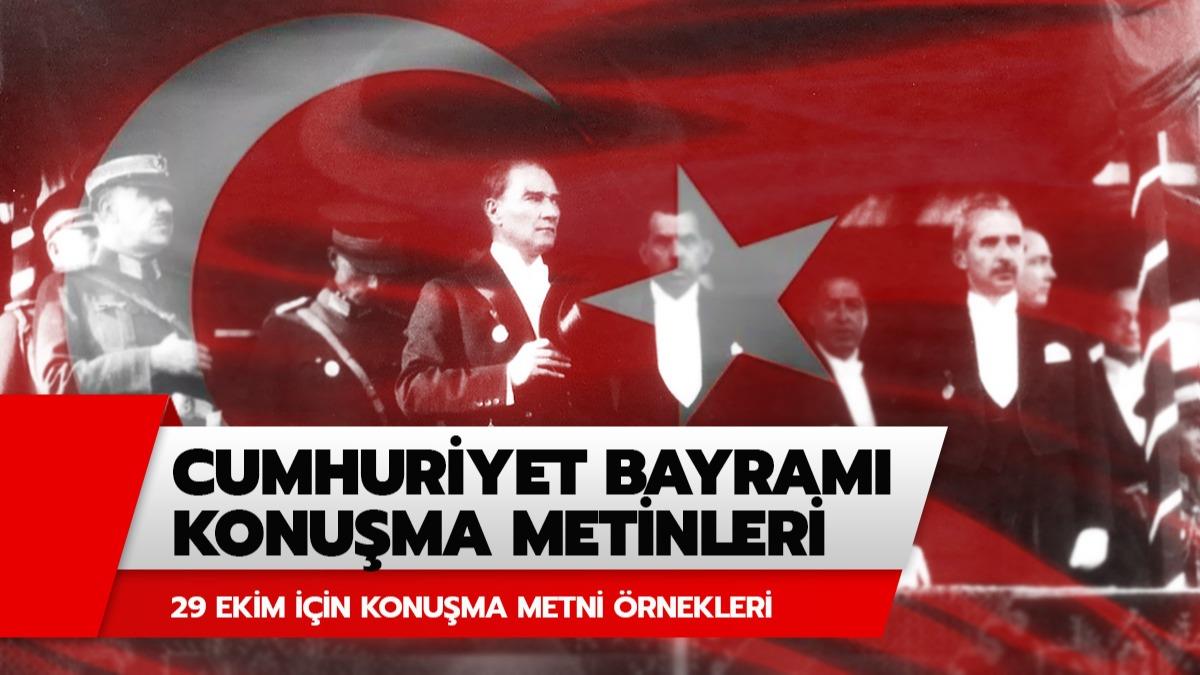 29 Ekim Cumhuriyet Bayram konuma metni rnekleri