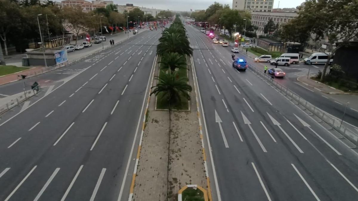 Vatan Caddesi 29 Ekim provalar nedeniyle trafie kapatld 