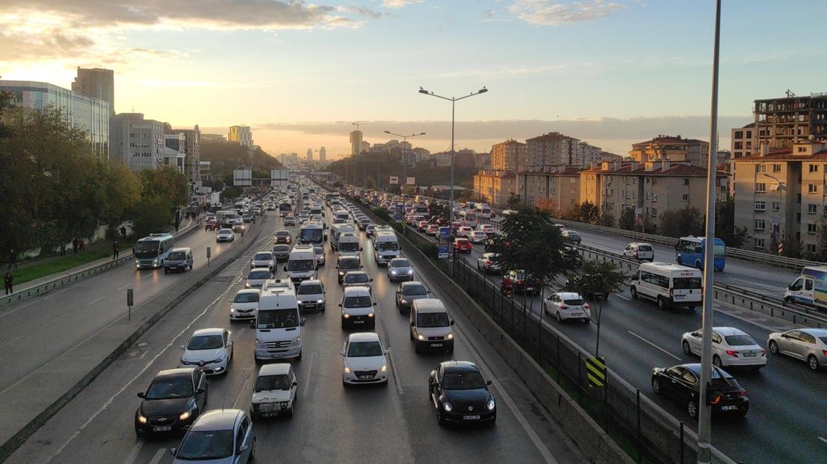 stanbul'da youn trafik