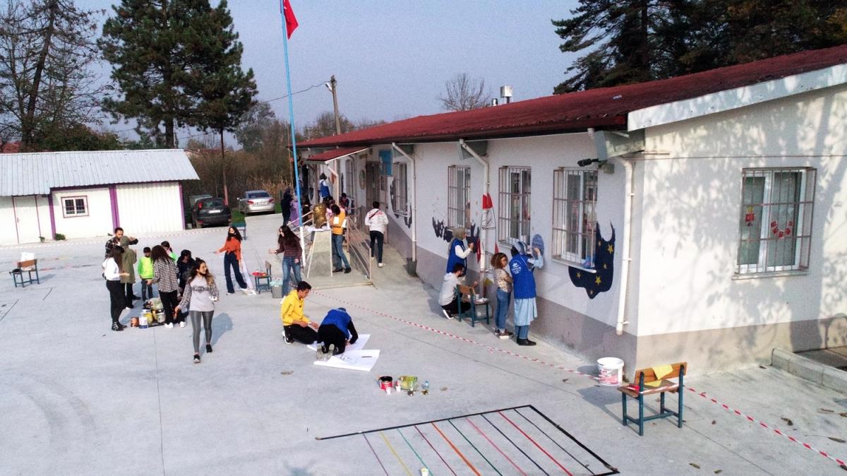 ocuklarn hayal dnyas duvarlara yansyor