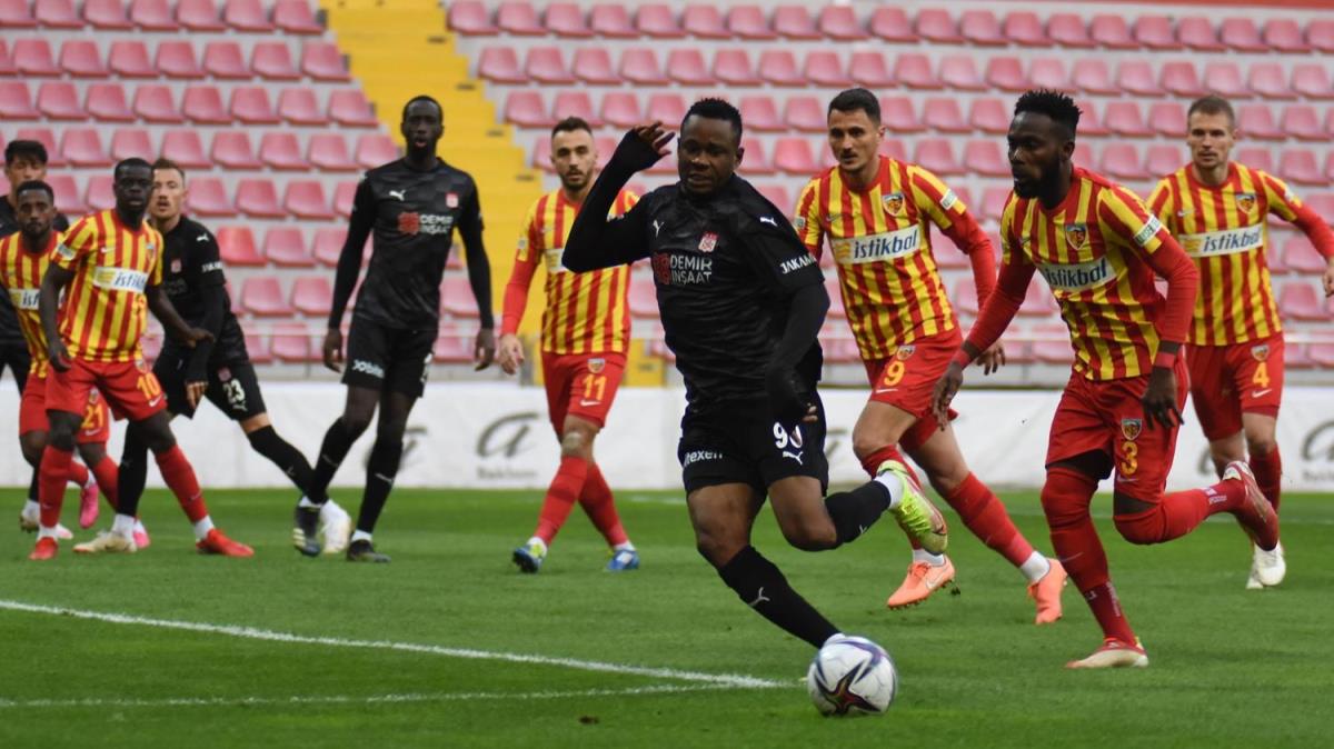 Kayserispor, evinde Sivasspor ile berabere kald