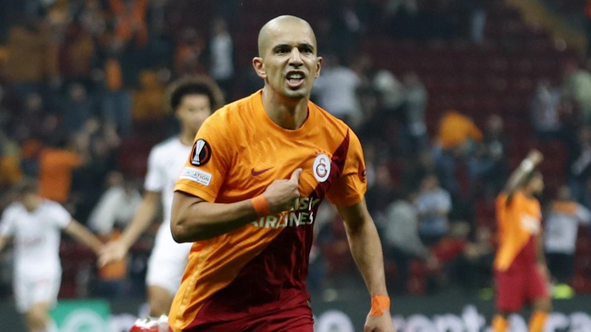 Galatasaray'da Sofiane Feghouli sevinci