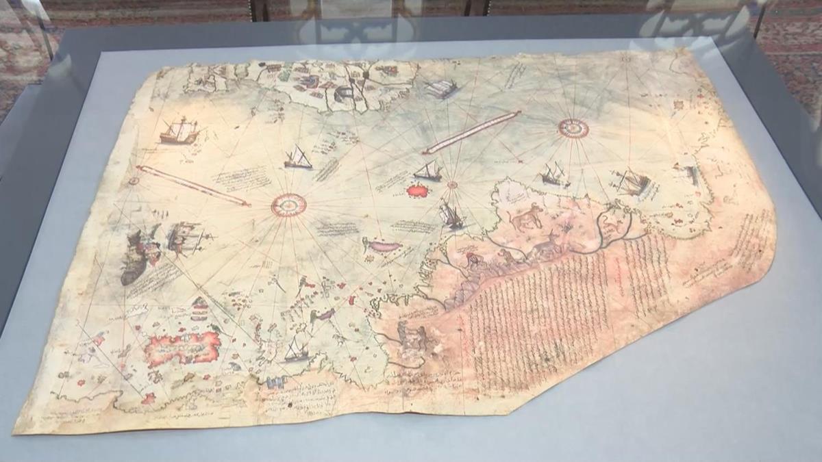 Piri Reis'in dnya haritas yeniden sergileniyor