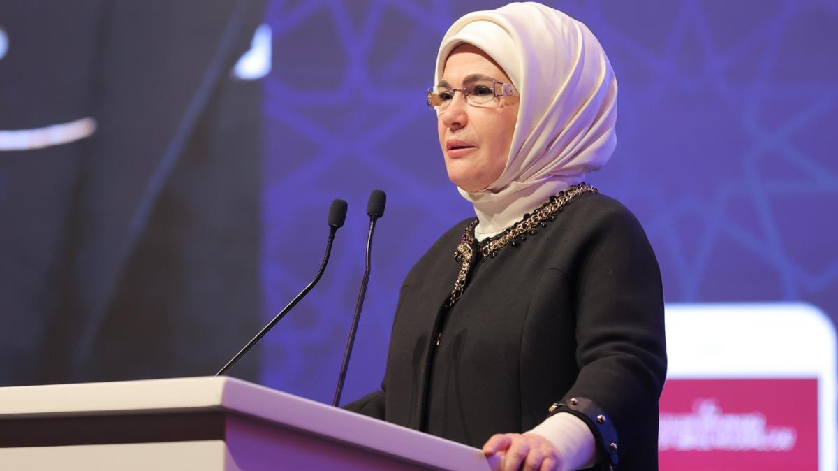 Emine Erdoan: Kadnlara kalkan elleri asla affetmeyeceiz