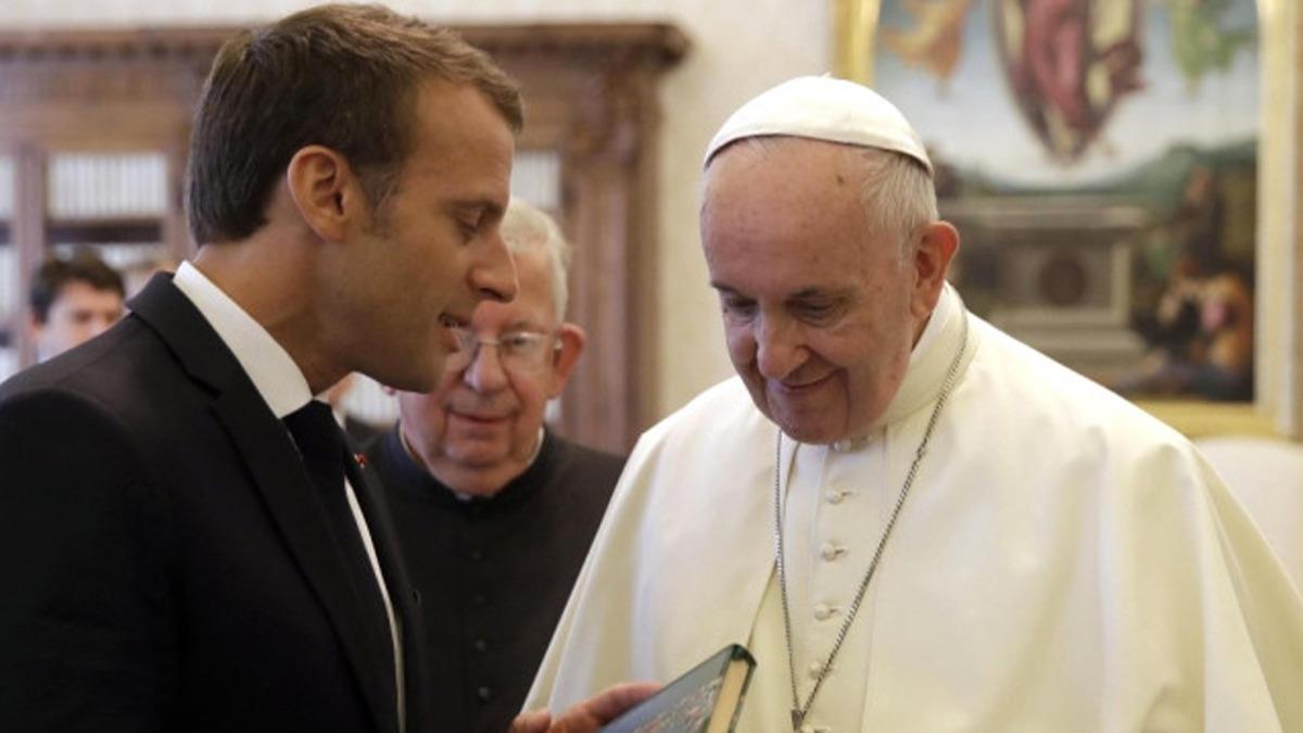 Vatikan Devlet Bakan Papa Franciscus, Macron ile grt