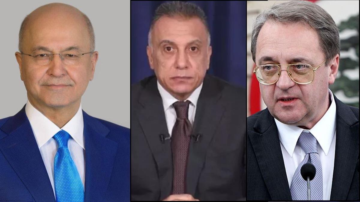 Irak Cumhurbakan Salih ile Babakan Kazmi, Putin'in temsilcisi ile terrle mcadeleyi grt