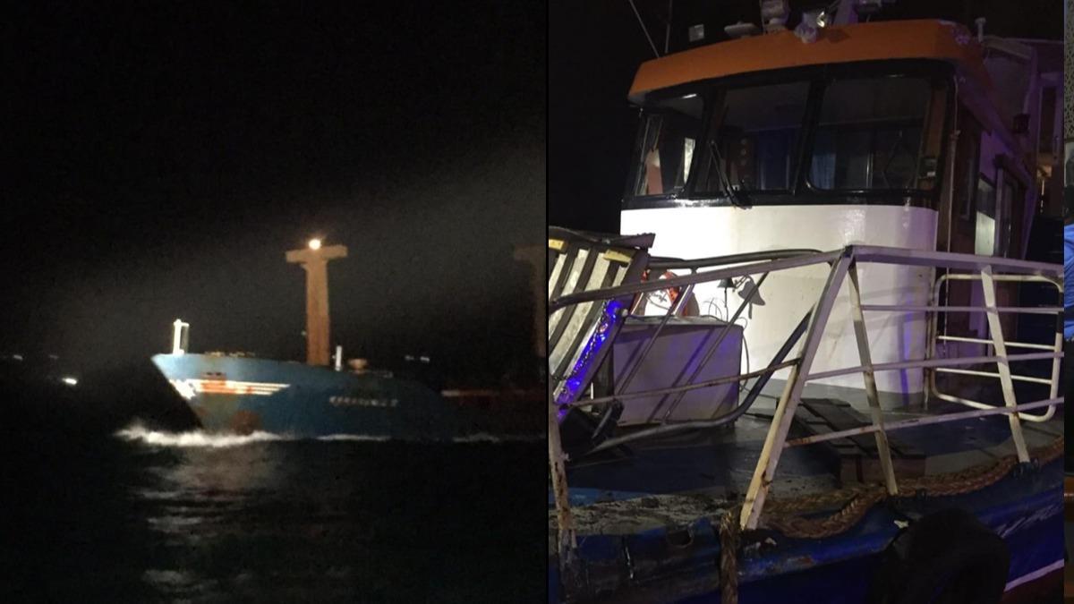 Anadolukava nlerinde gemi kazas: 2 yaral
