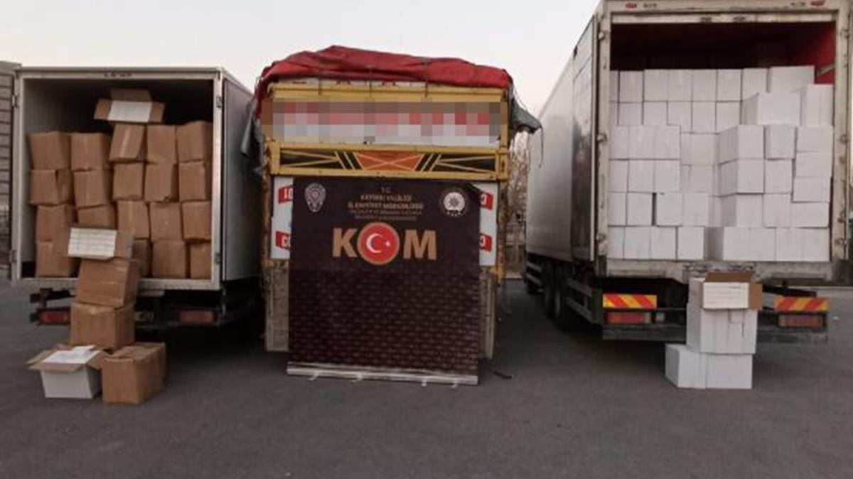 Kaak 10 milyon adet makaron ve 5 ton ttn ele geirildi 