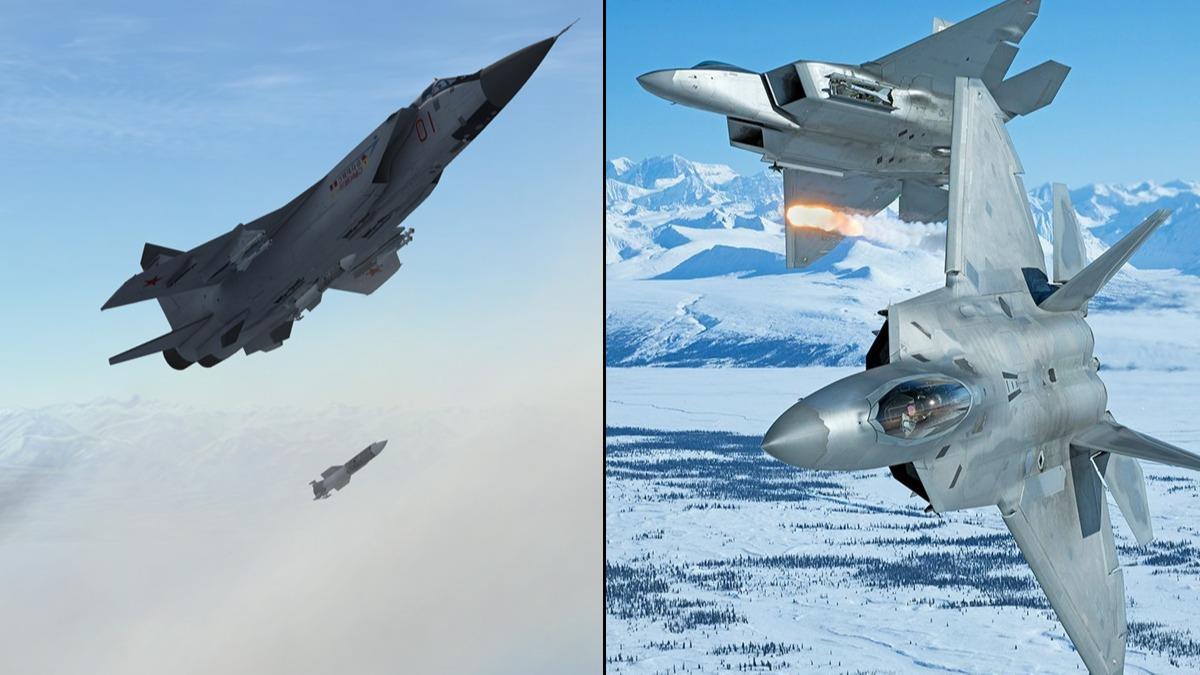 F-22 Raptorlara kar MiG-31BM'ler! Gerilimi trmandracak misilleme