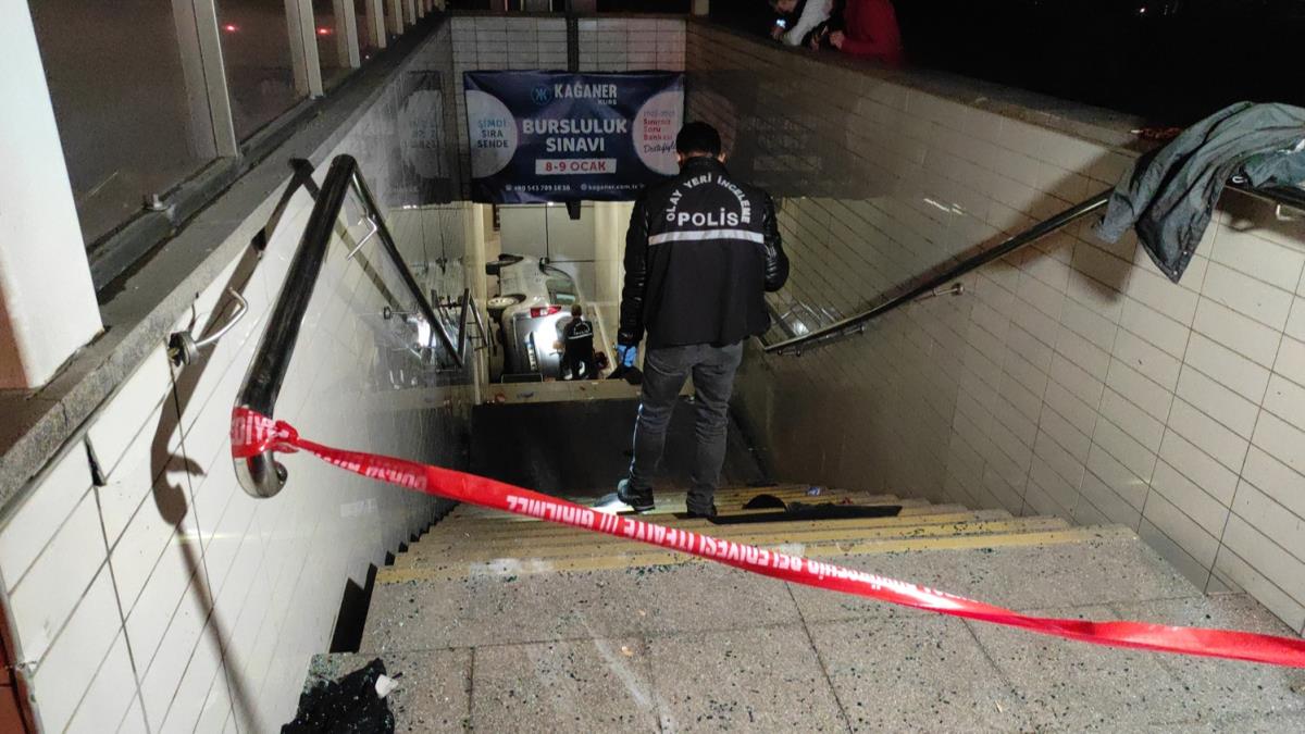 Bursa'da aracn metro alt geidi merdivenlerine dmesi sonucu bir kii ld