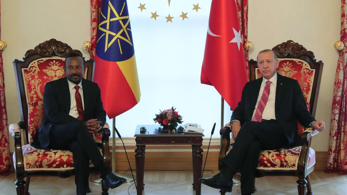 Bakan Erdoan, Etiyopya Babakan Ali'yi Cumhurbakanl Dolmabahe Ofisi'nde kabul etti