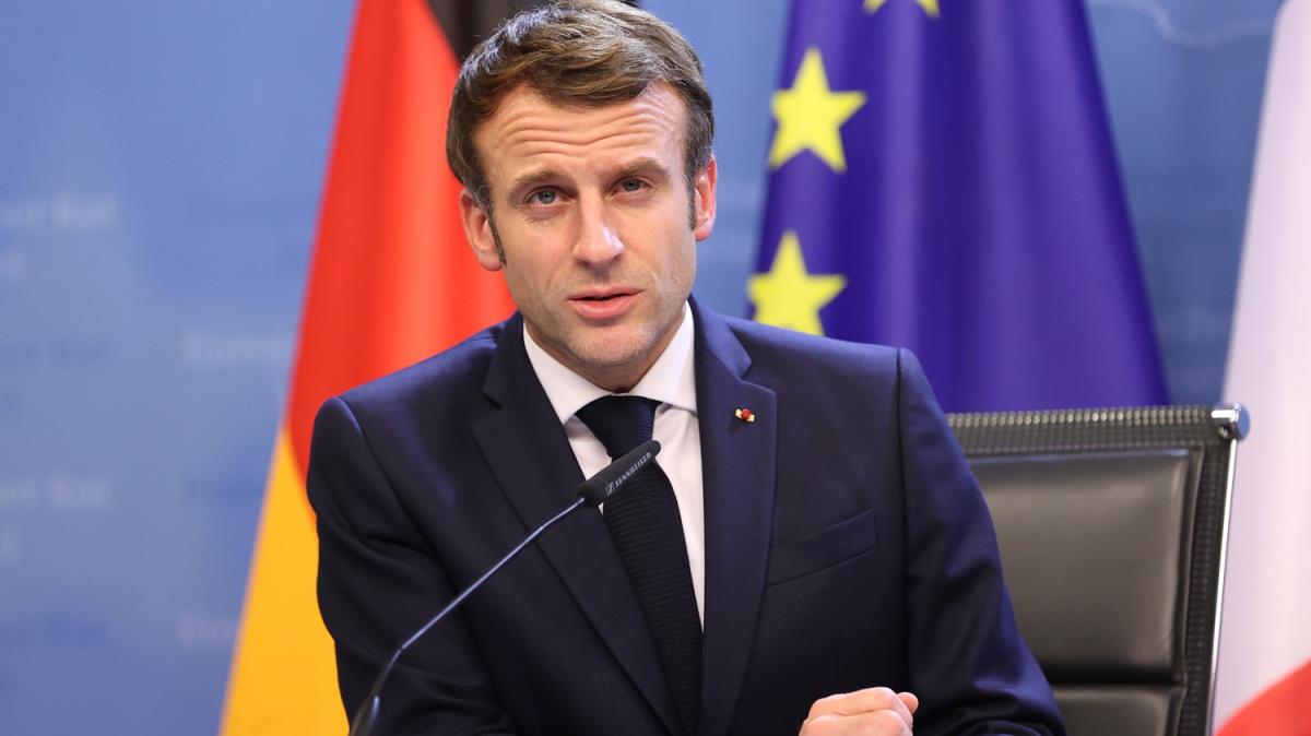 Macron'dan Ukrayna-Rusya gerilimiyle ilgili aklama