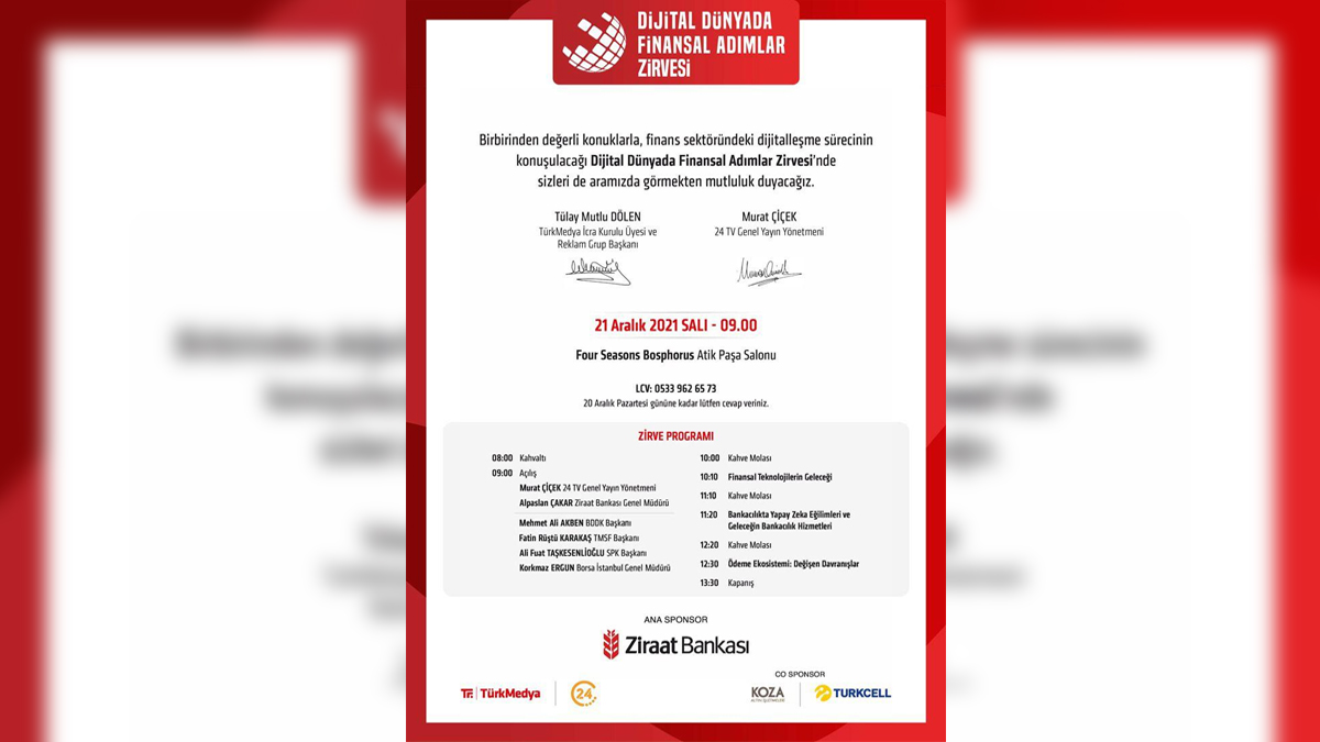 Dijital D�nyada Finansal Ad�mlar Zirvesi ba�l�yor
