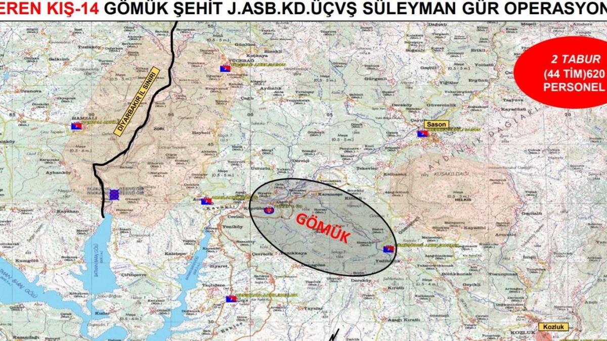 Terr rgt PKK'ya 620 personelle operasyon balatld