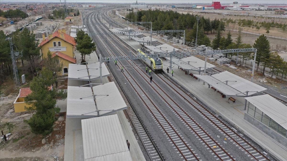 Konya ile Karaman arasn 40 dakikaya drecek hzl tren hatt yarn alyor