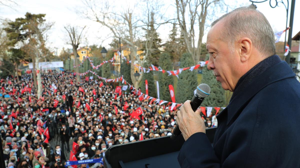Cumhurbakan Erdoan: Biz laf deil i retiriz i