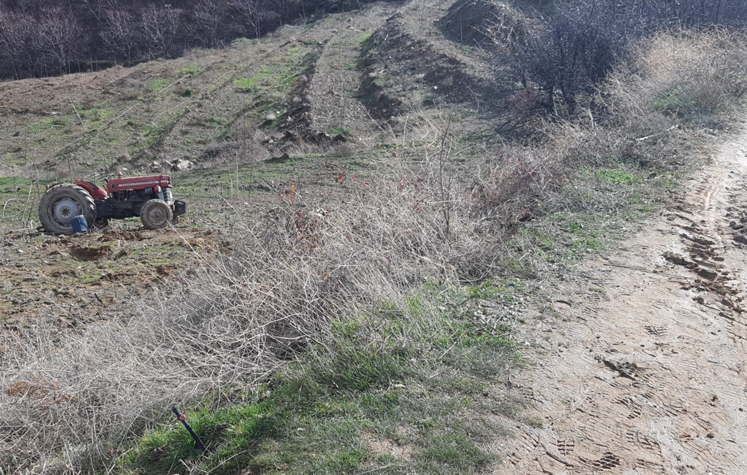 72 ya��ndaki adam devrilen trakt�r�n alt�nda can verdi