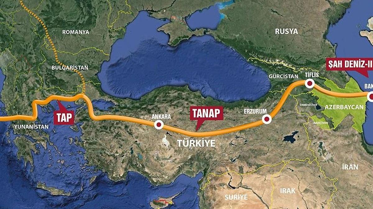 Trans Adriyatik Boru Hatt'ndan ilk ylnda 8,1 milyar metrekp doal gaz Avrupa'ya tand
