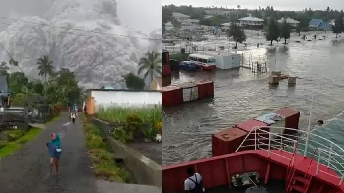 Tonga'da tsunami panii! 2 kii boularak can verdi