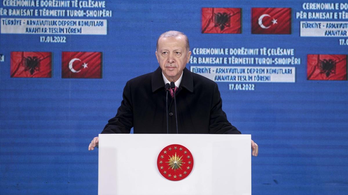 Cumhurbakan Erdoan: Depremden sonra yardma koan ilk lke Trkiye oldu