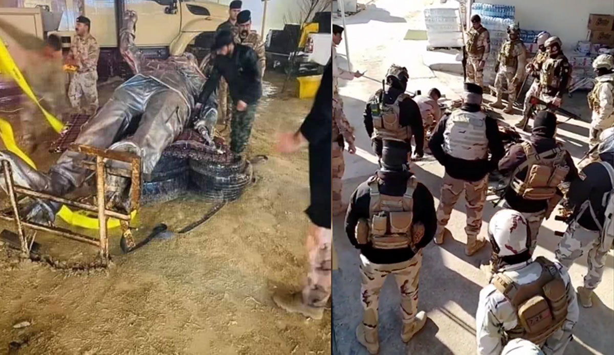 PKK'l� ter�ristleri yere yat�r�p silahlar�na el koydular