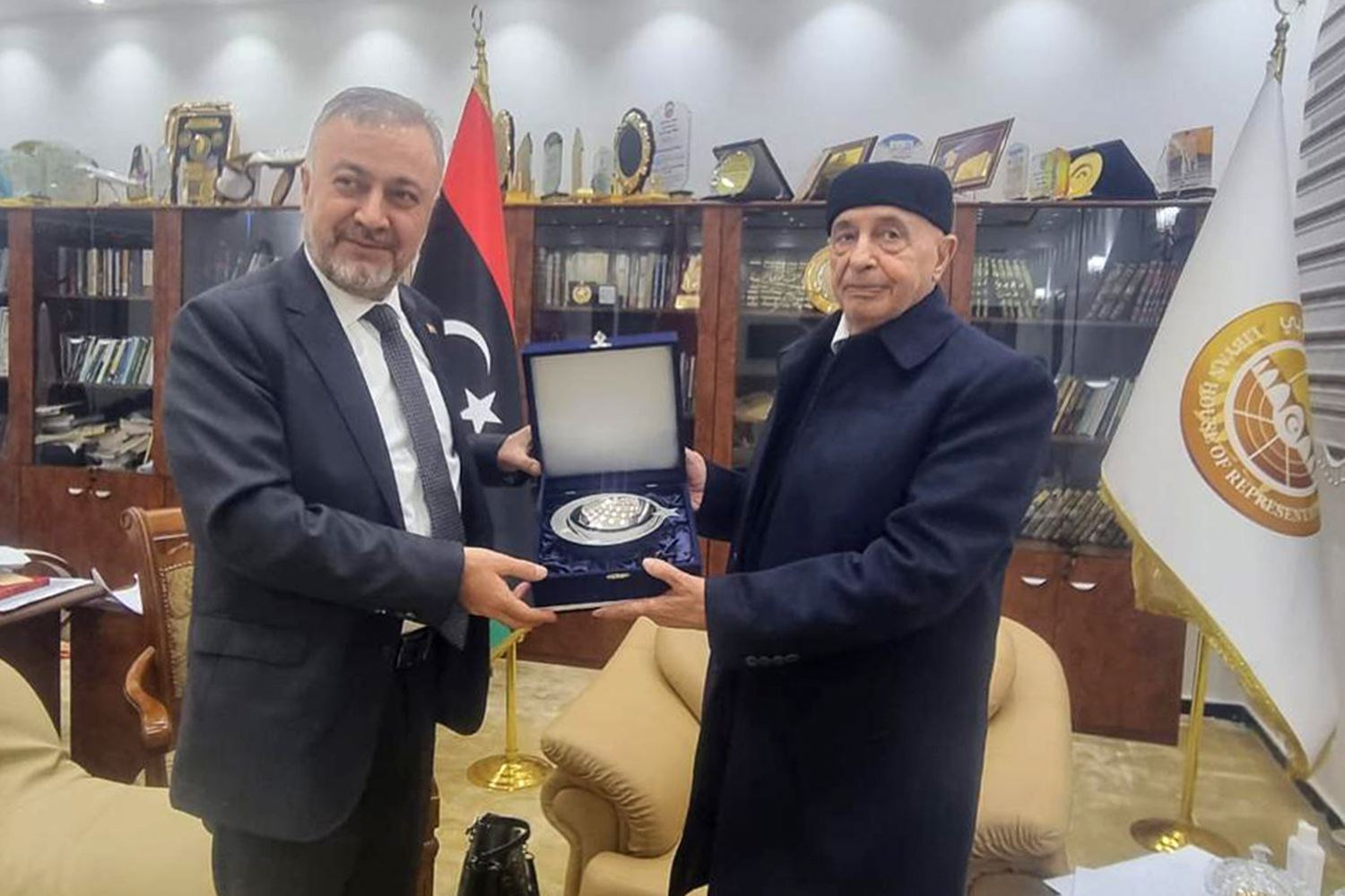 T�rkiye'nin Trablus B�y�kel�isi Y�lmaz, Libya Meclis Ba�kan� Salih ile g�r��t�