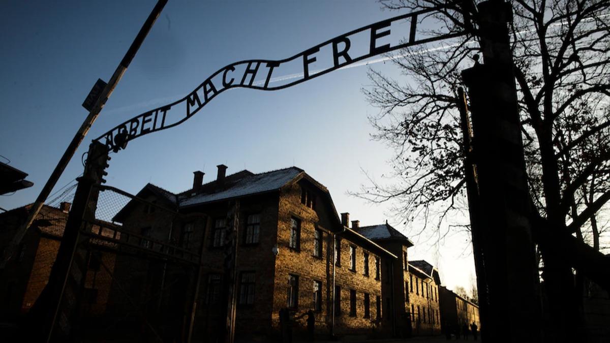 Auschwitz-Birkenau kampnda Nazi selam veren Hollandal turist gzaltna alnd