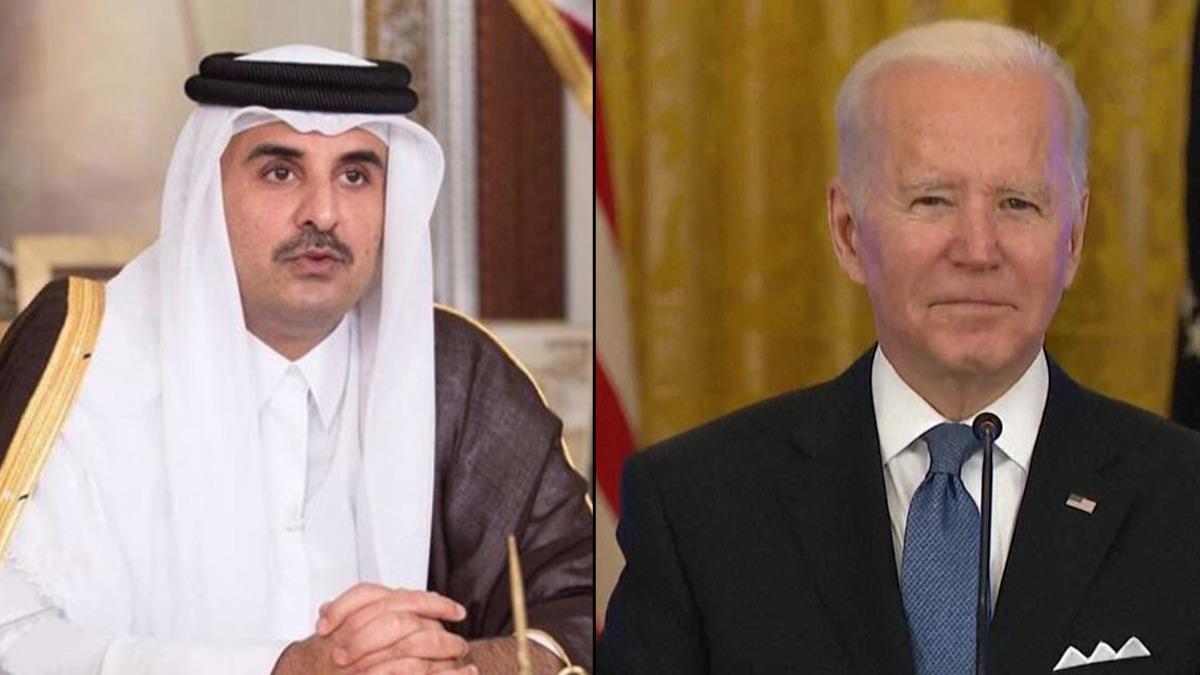 Joe Biden ile Katar Emiri Al Sani grecek