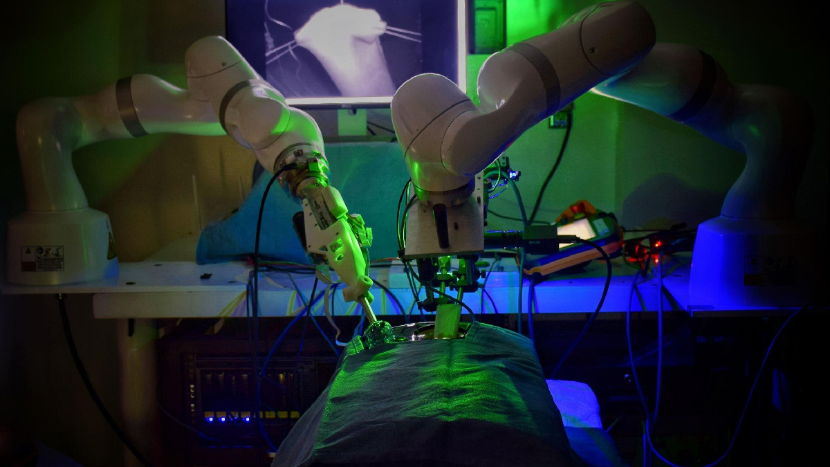 Bir robot ilk kez kendi ba��na ameliyat yapt�