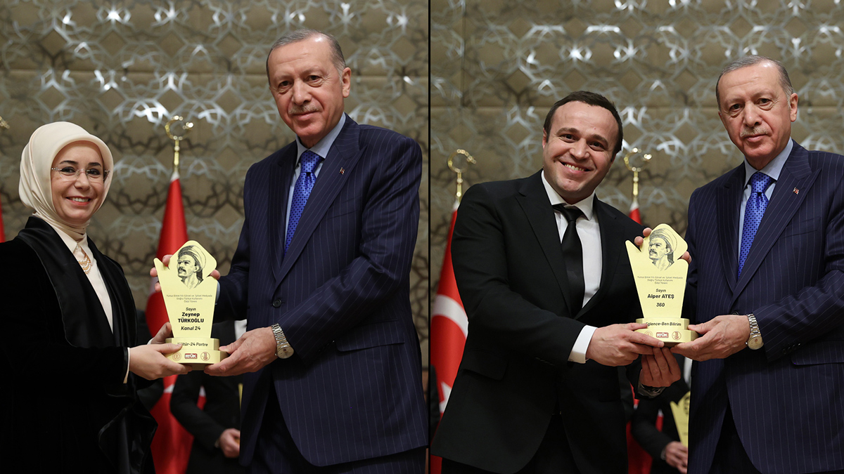 'G�zel ve Do�ru T�rk�e Kullan�m� �d�lleri' gecesinde T�rkMedya ailesine 2 �d�l birden