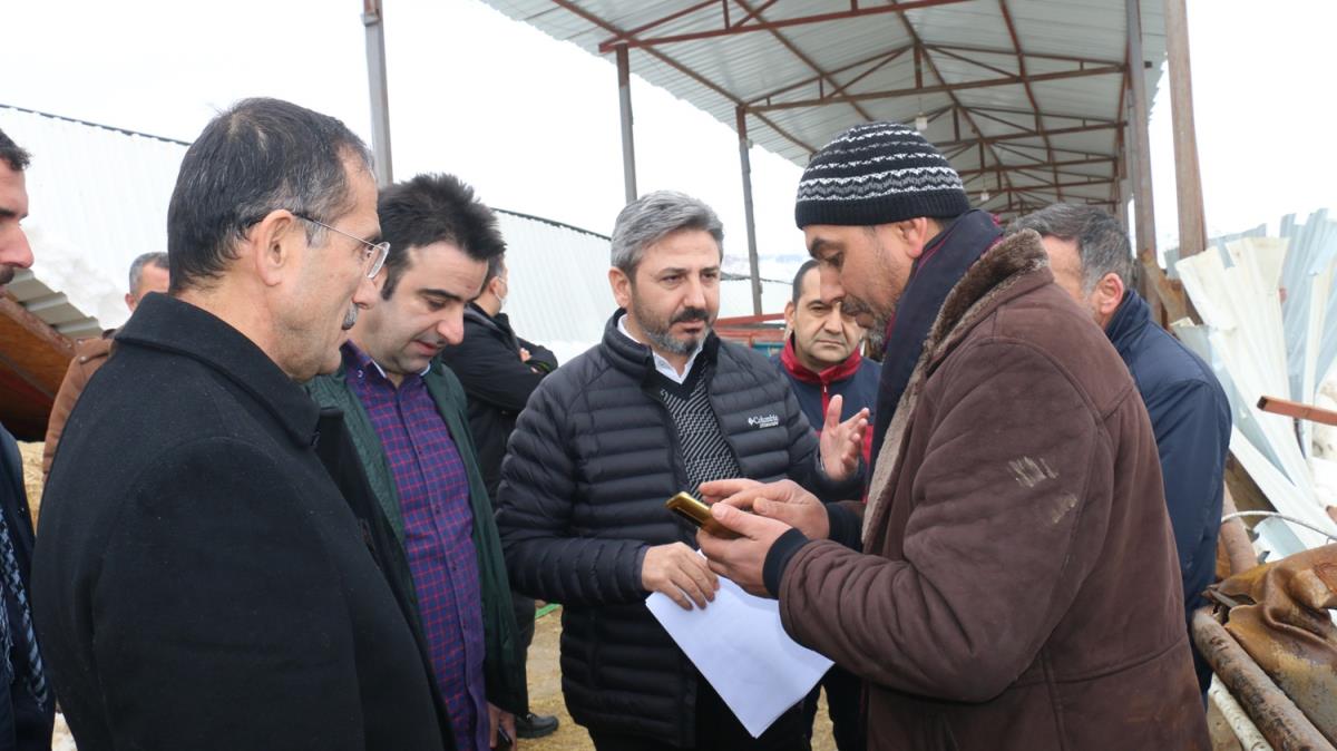 AK Partili Aydn, zarar gren tesisleri inceledi