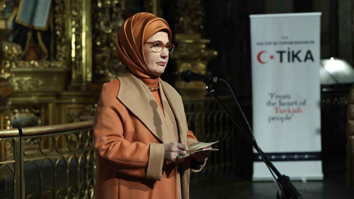 Emine Erdoan, Aziz Sofya Katedrali'nin Trke Sesli Rehber Projesi Al Program'na katld