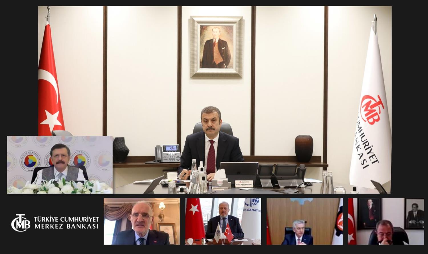 Merkez Bankas� Ba�kan� Kavc�o�lu, TOBB �yeleriyle g�r��t�
