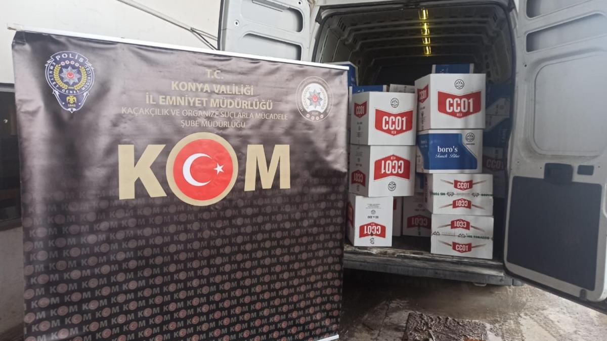 Konya'da dzenlenen operasyonda, 6 milyon makaron yakaland