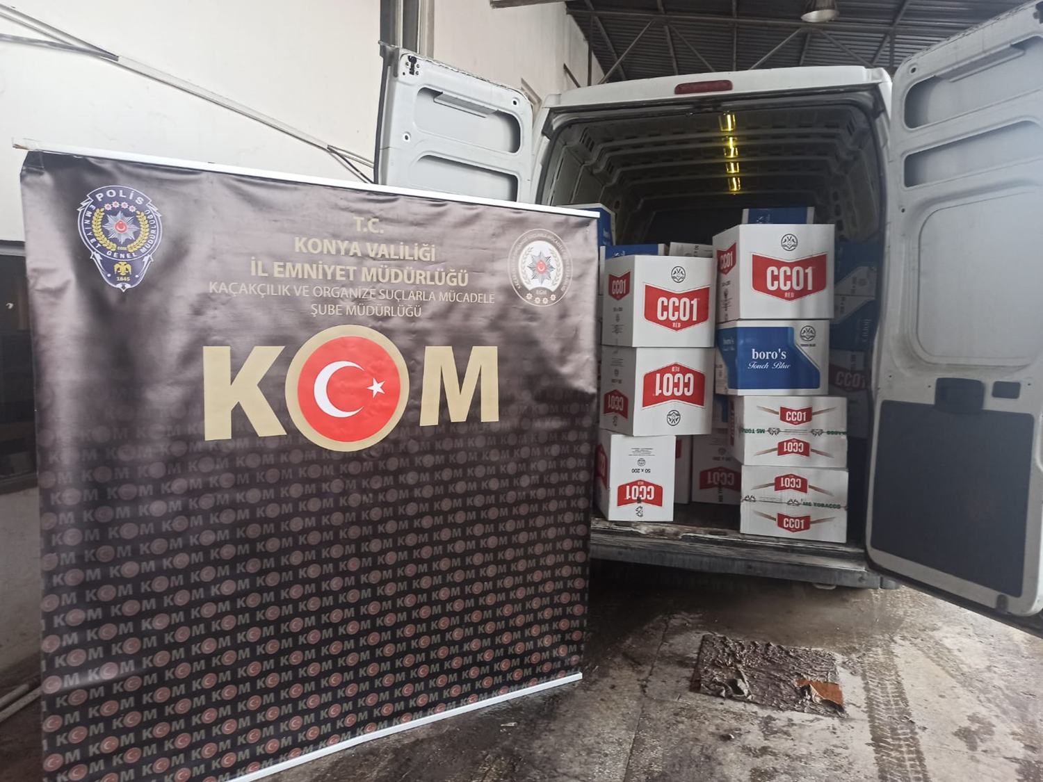 Konya'da d�zenlenen operasyonda, 6 milyon makaron yakaland�