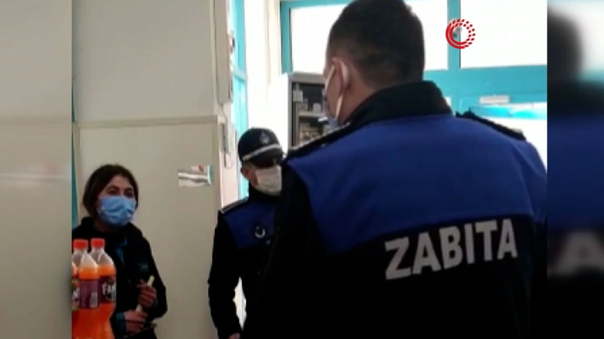 Denetime ��kan zab�ta m�d�r�nden markete sert s�zler!