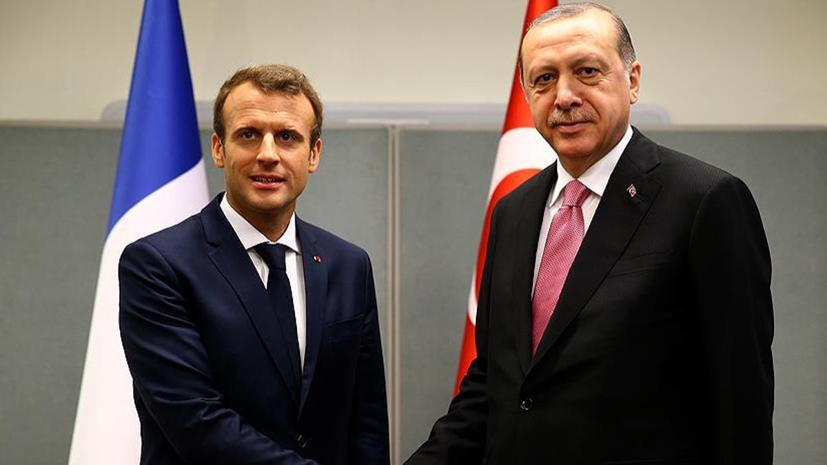 Cumhurbakan Erdoan, Macron ile grt