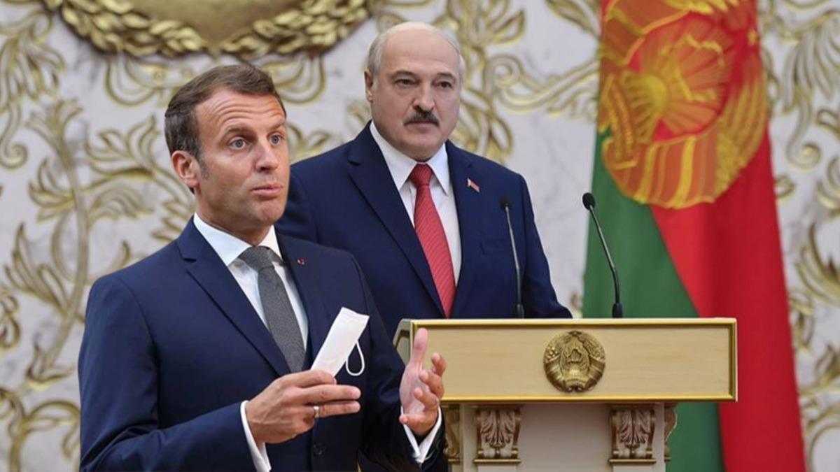 Belarus Cumhurbakan Lukaenko, Macron ile grt