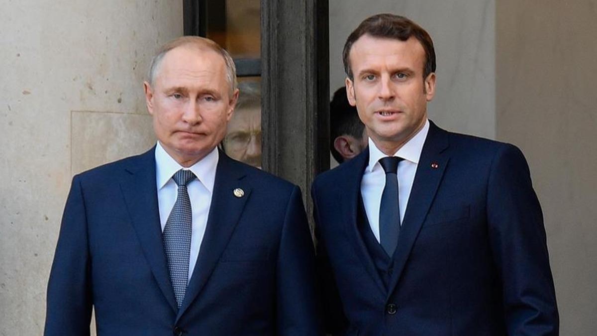 Macron, Putin ile grt: Acil atekes uygulanmal 