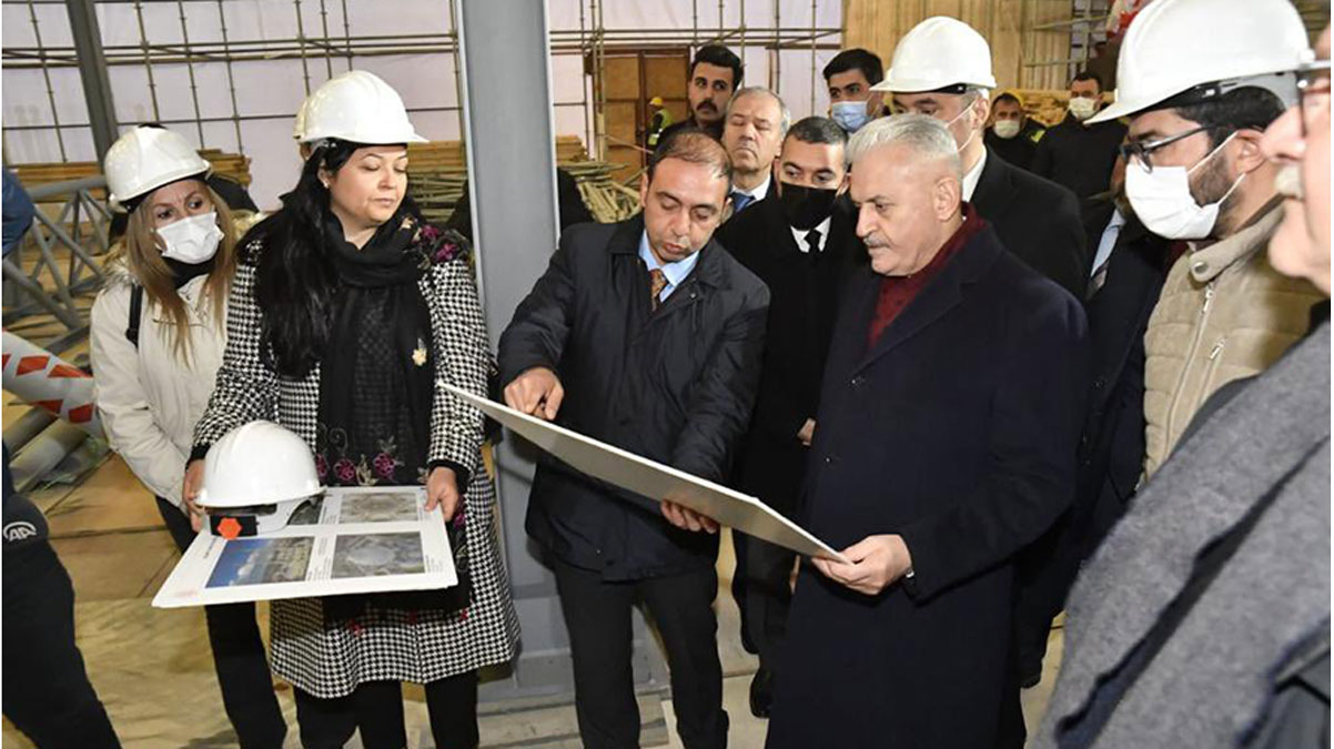 AK Parti Genel Ba�kanvekili Y�ld�r�m  Selimiye'de yap�lan �al��malar� inceledi