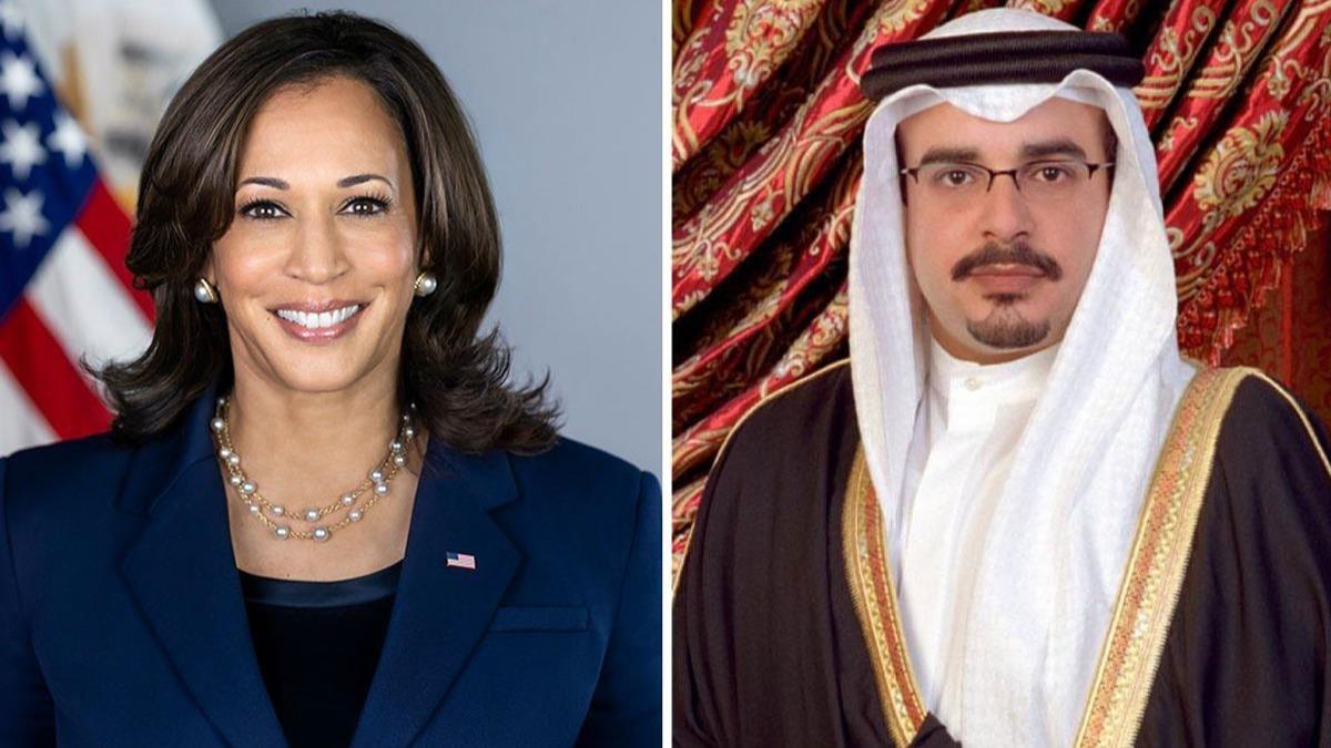 Kamala Harris, Bahreyn Veliaht Prensi Al Halife ile grt