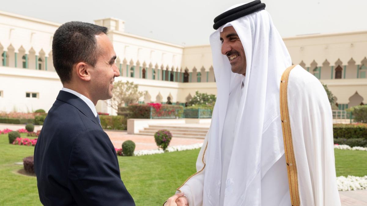 Katar Emiri, talya Dileri Bakan ile grt