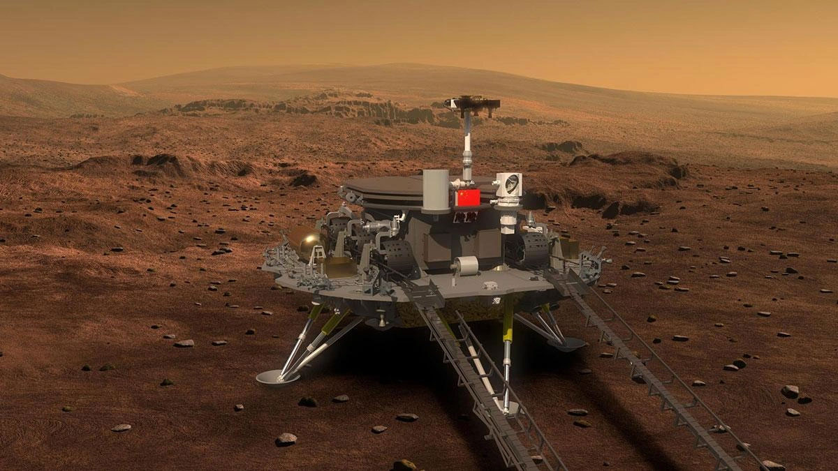 �in'in Mars'taki uzay arac�n�n ini� sahas�n�n ara�t�rmaya elveri�li oldu�u bildirildi