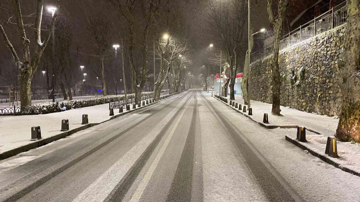 stanbul Anadolu yakasnda sabah saatlerinde kar ya etkili oldu