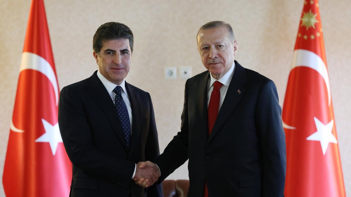 Cumhurbakan Erdoan, Irak Krt Blgesel Ynetimi Bakan Barzani ile grt
